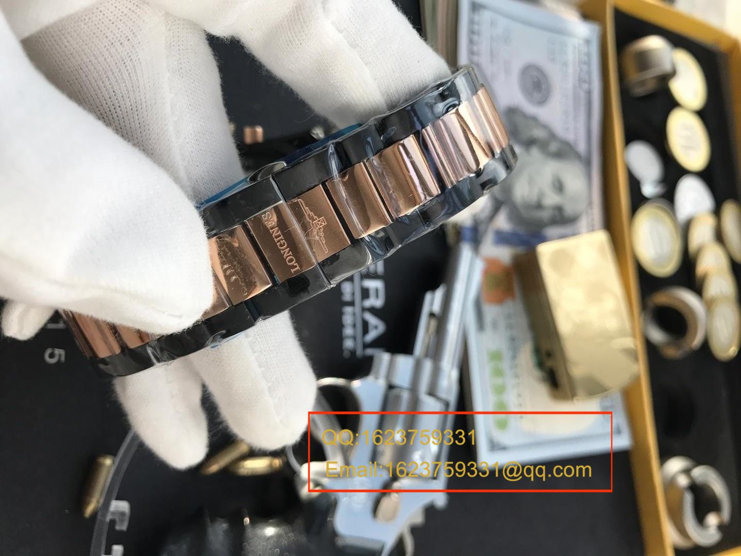 【 Video analysis YL Factory 一比一超A高仿手表】 Longines 康铂旗舰版黑色间金版男表 / L054