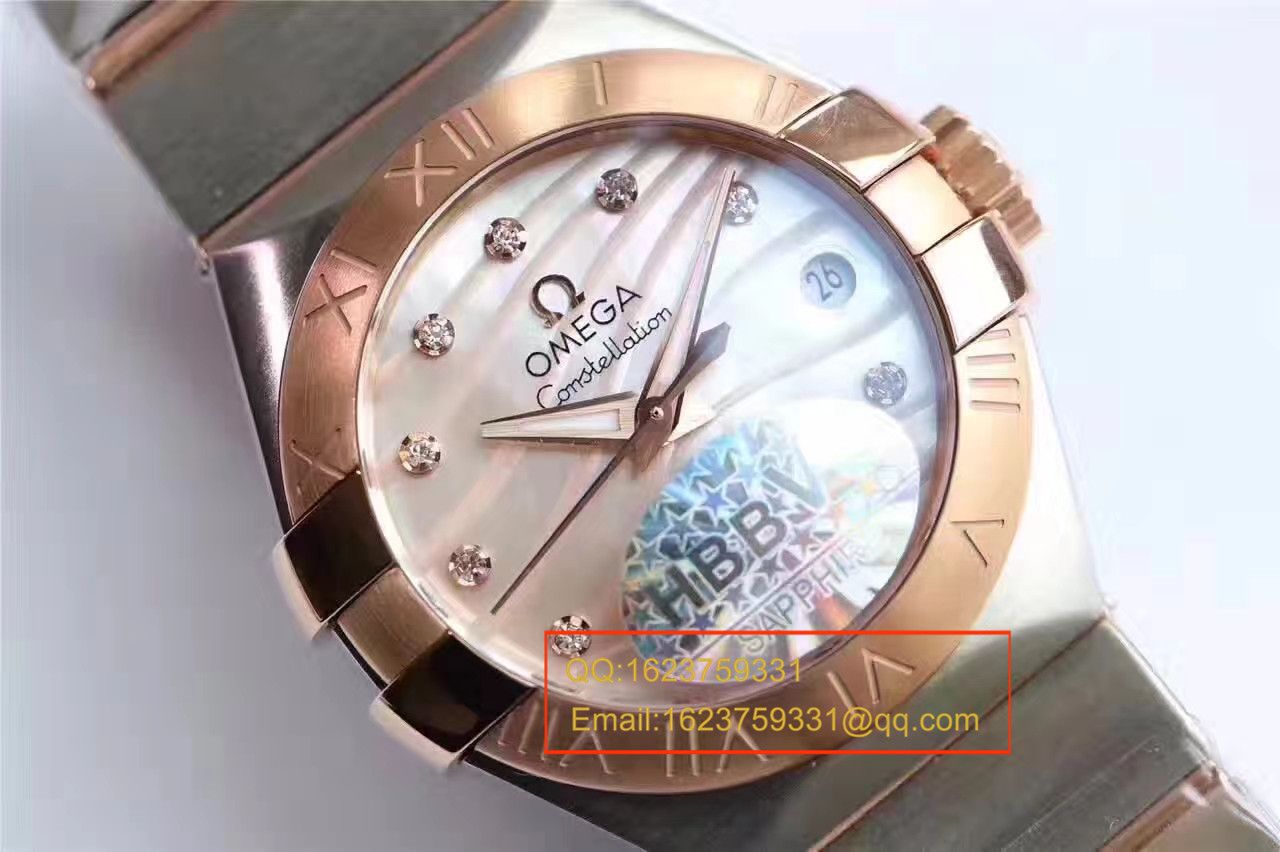 【HBBV6 Factory 一比一超A复刻手表】OMEGA Constellation PLUMA轻羽系列123.20.27.60.57.002女士机械 wrist watch  / M289