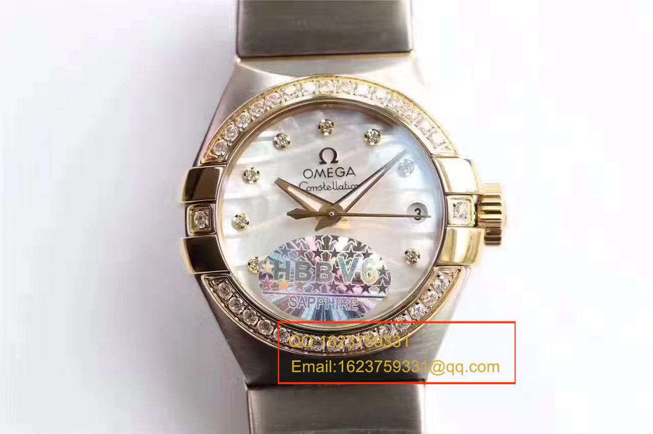 【HBBV6 Factory 一比一超A精仿手表】OMEGA Constellation 系列PLUMA轻羽123.25.27.20.55.004女士机械 wrist watch  / M288