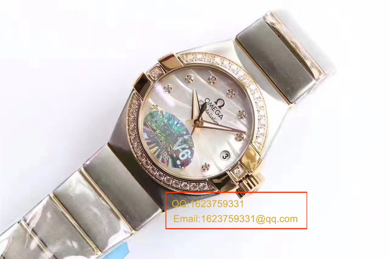 【HBBV6 Factory 一比一超A精仿手表】OMEGA Constellation 系列PLUMA轻羽123.25.27.20.55.004女士机械 wrist watch  / M288