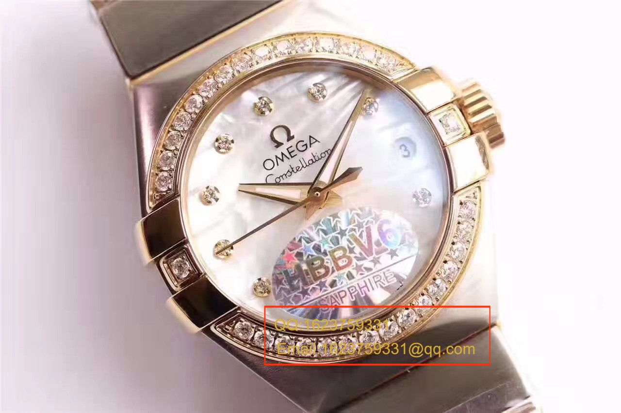 【HBBV6 Factory 一比一超A精仿手表】OMEGA Constellation 系列PLUMA轻羽123.25.27.20.55.004女士机械 wrist watch  / M288
