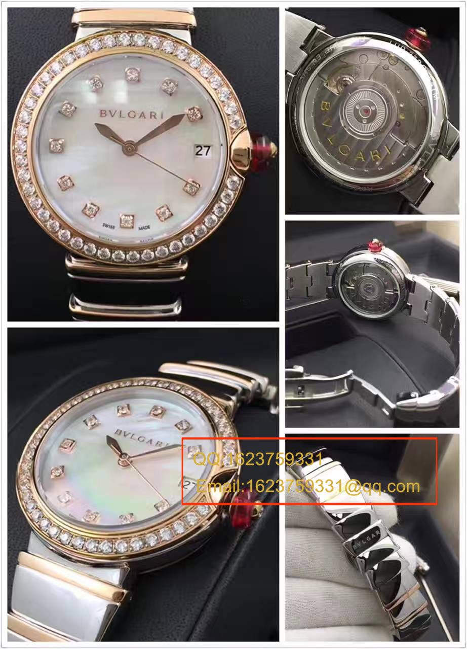 【BV Factory 一比一超A精高仿手表】 BVLGARI LVCEA系列102198 LU33WSPGSPGD/11女士 wrist watch  / BG017