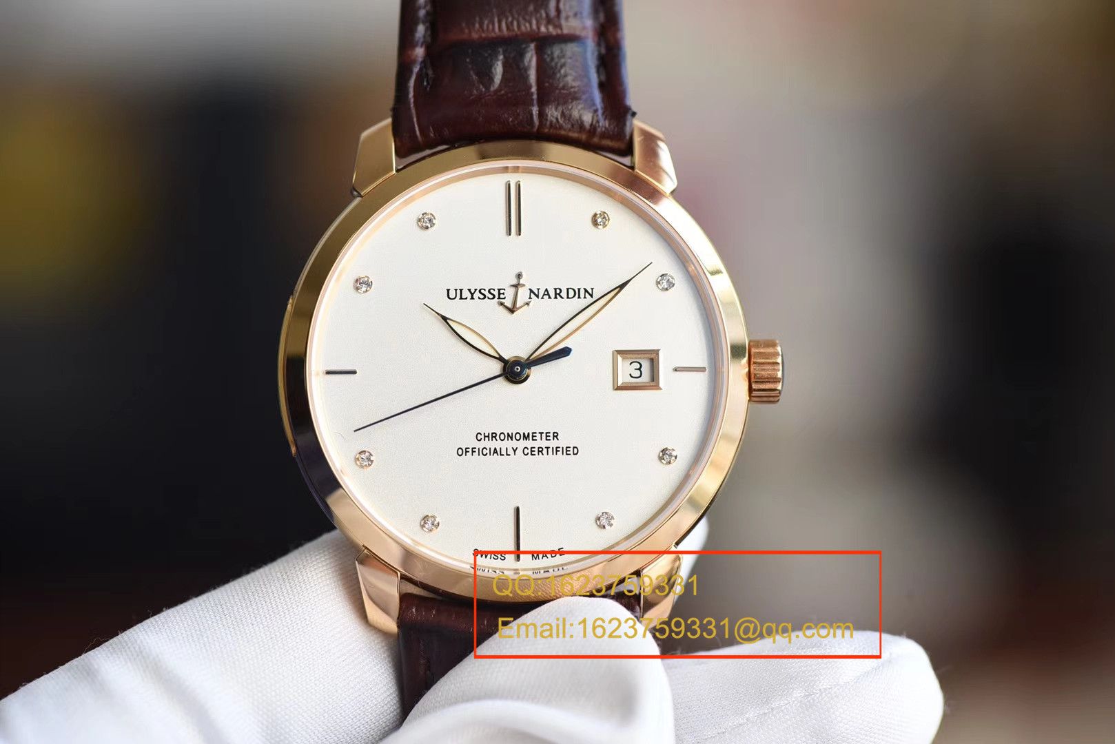 【 Video analysis FK一比一超A高仿手表】 Ulysse Nardin 鎏金系列8156-111b-2/991 wrist watch  / YD008