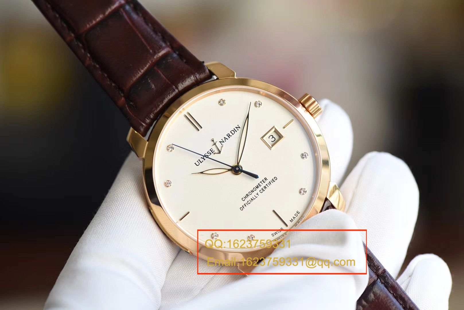 【 Video analysis FK一比一超A高仿手表】 Ulysse Nardin 鎏金系列8156-111b-2/991 wrist watch  / YD008