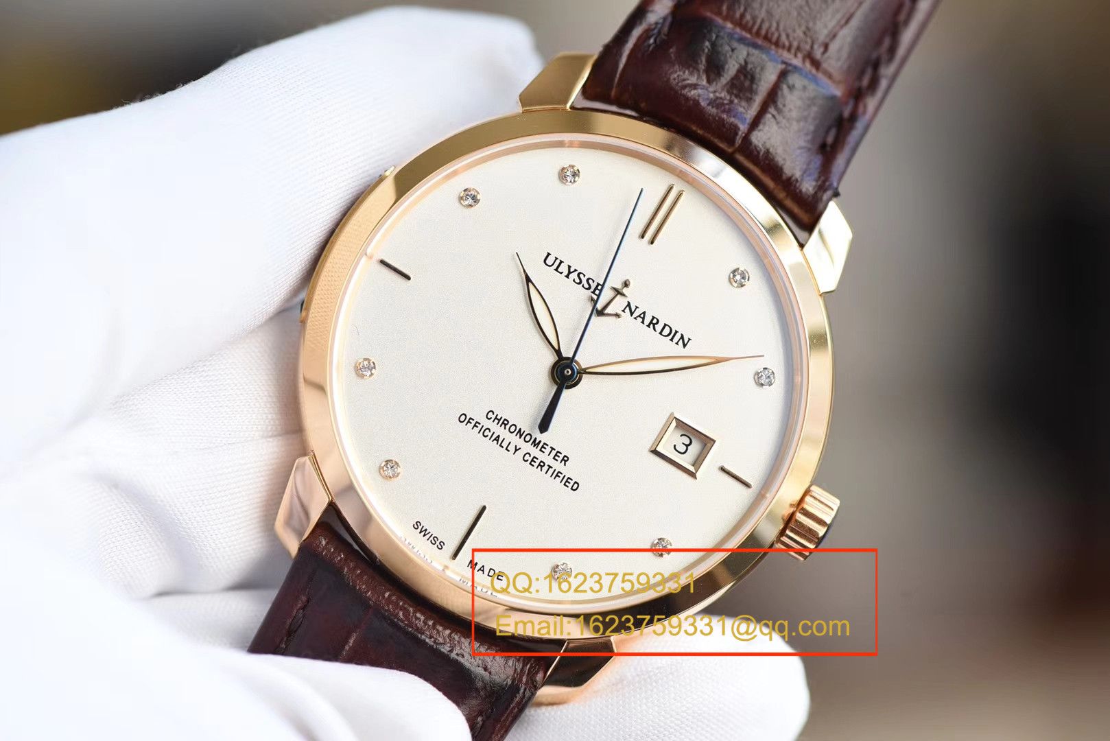【 Video analysis FK一比一超A高仿手表】 Ulysse Nardin 鎏金系列8156-111b-2/991 wrist watch  / YD008