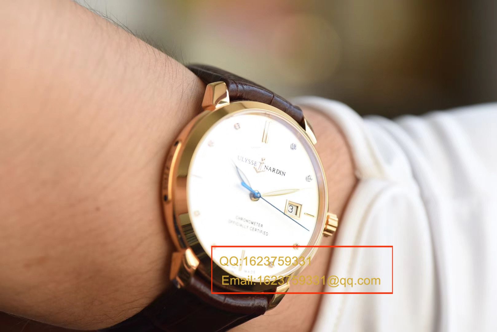 【 Video analysis FK一比一超A高仿手表】 Ulysse Nardin 鎏金系列8156-111b-2/991 wrist watch  / YD008