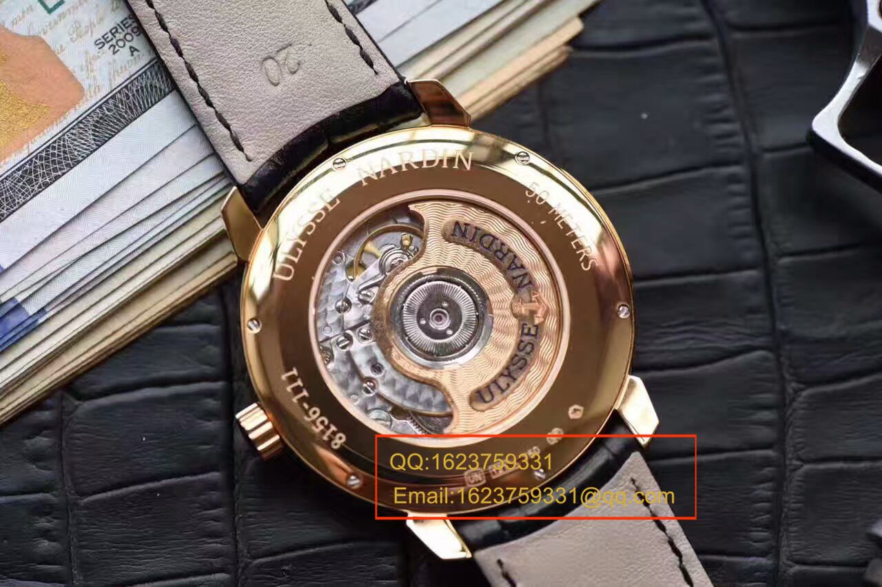 FK Factory 一比一精高仿手表 Ulysse Nardin 鎏金系列8156 wrist watch  / YD007