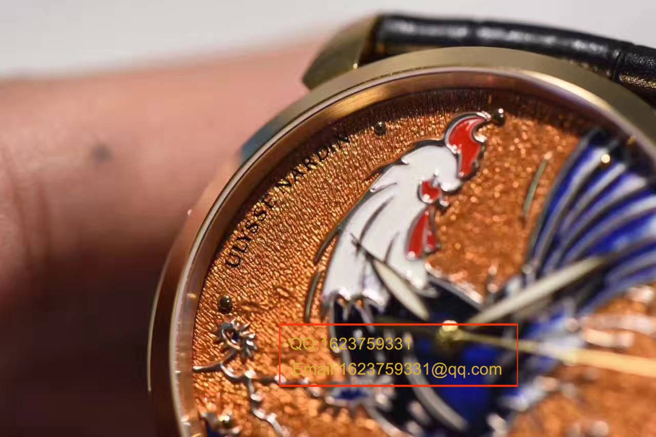 【FK Factory  top 1:1复刻高仿正品开模手表】 Ulysse Nardin 经典系列 8152-111-2/ROOSTER wrist watch 鸡年新款 Ulysse Nardin 鸡表巨献 / YD005