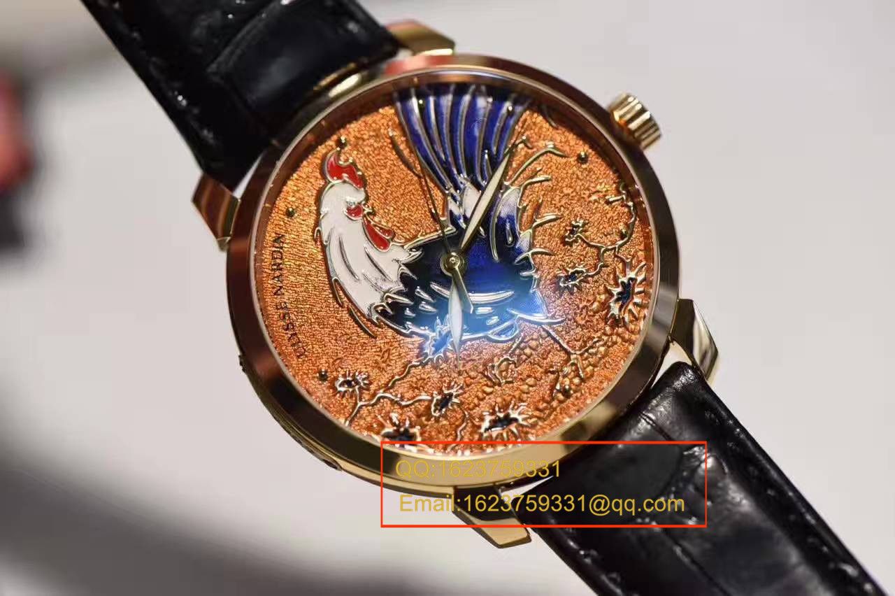 【FK Factory  top 1:1复刻高仿正品开模手表】 Ulysse Nardin 经典系列 8152-111-2/ROOSTER wrist watch 鸡年新款 Ulysse Nardin 鸡表巨献 / YD005