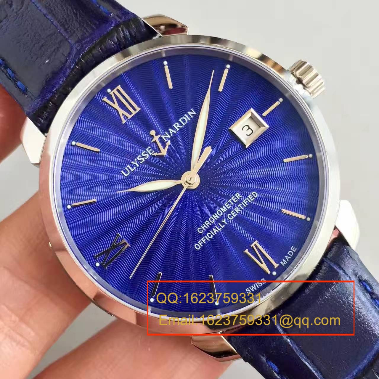 【FK Factory 1:1复刻高仿手表】 Ulysse Nardin 鎏金系列8153-111-7/E3 wrist watch  / YD002
