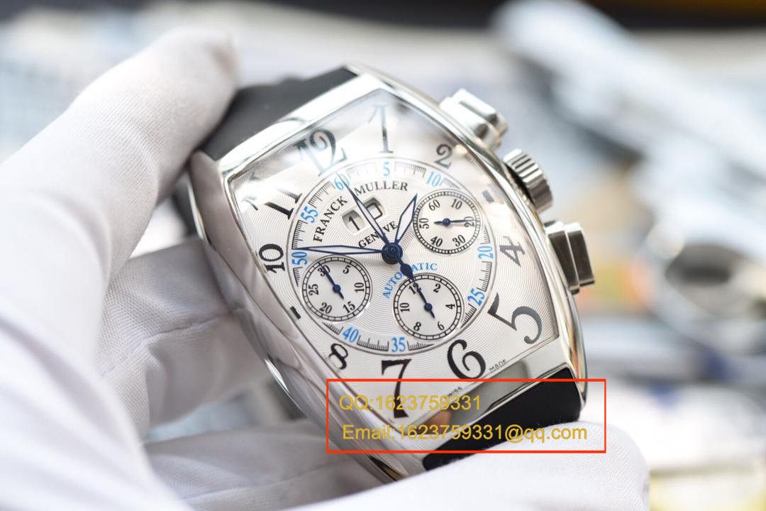 【 Video analysis V6 Factory 1:1超A精仿手表】法兰克.穆勒MEN'S COLLECTION系列8880 CC AT 白金 watchcase 黑色时标 wrist watch  / Franck MullerBEFL01