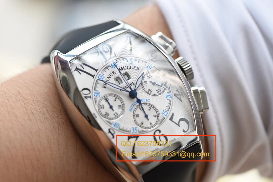 【 Video analysis V6 Factory 1:1超A精仿手表】法兰克.穆勒MEN'S COLLECTION系列8880 CC AT 白金 watchcase 黑色时标 wrist watch  / Franck MullerBEFL01