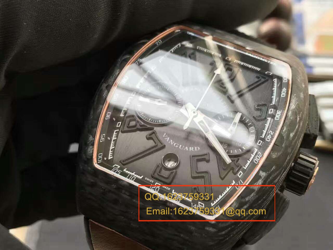 【LE1:1 top 复刻高仿手表】Franck MullerVANGUARD系列V45 SC DT BLACK PXL黑色 wrist watch  / Franck MullerCAFL05