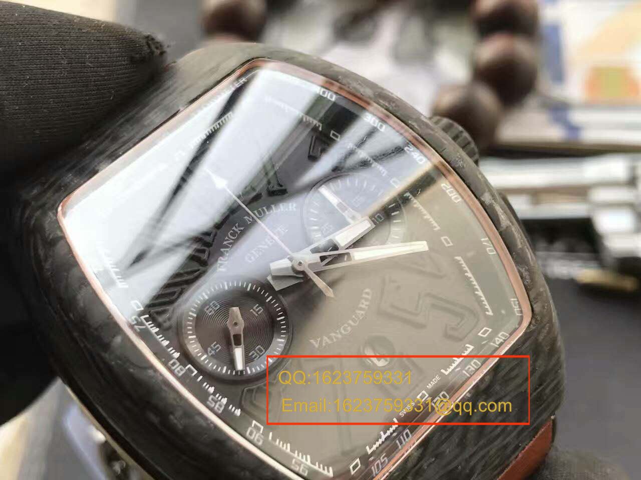 【LE1:1 top 复刻高仿手表】Franck MullerVANGUARD系列V45 SC DT BLACK PXL黑色 wrist watch  / Franck MullerCAFL05