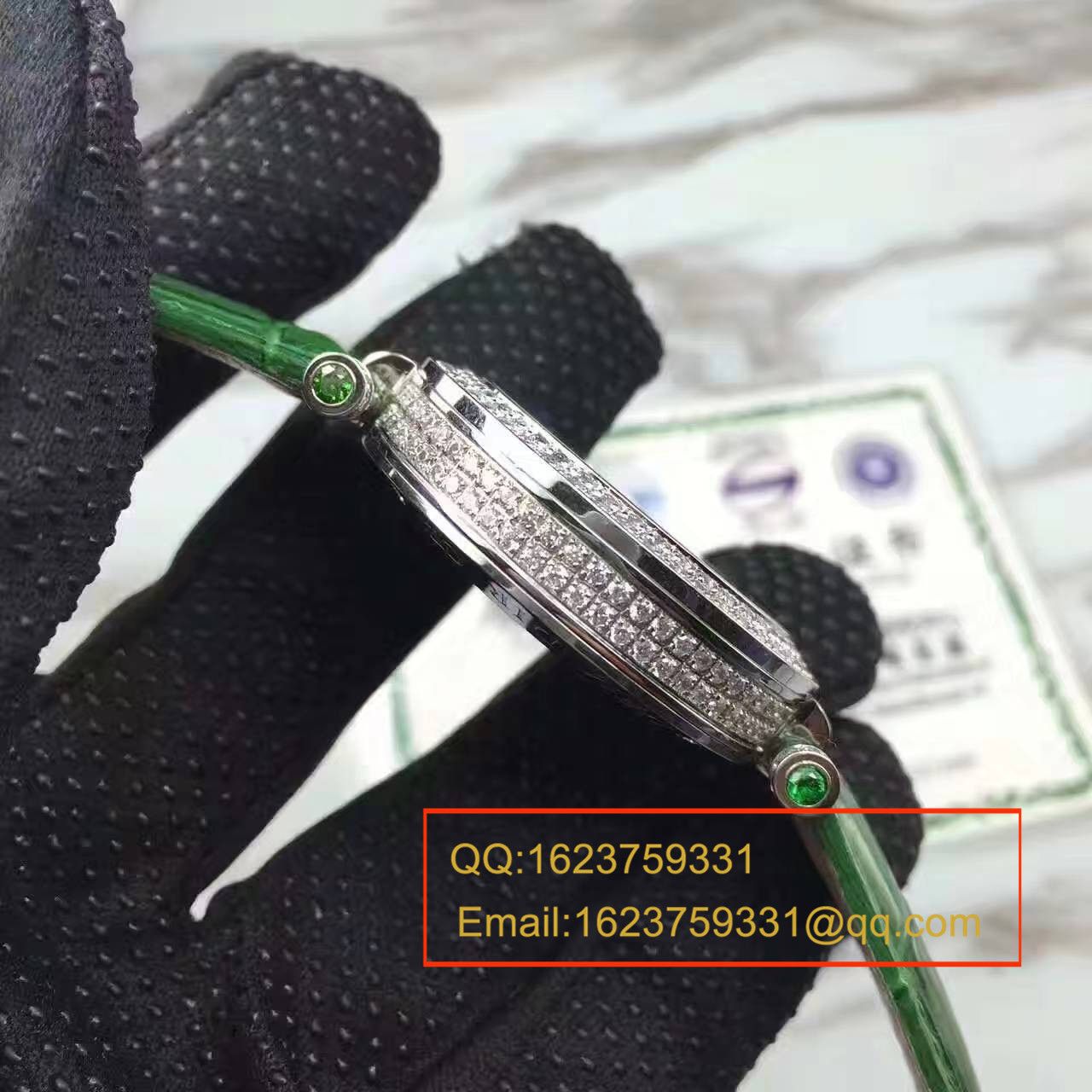 法兰克.穆勒DOUBLE MYSTERY系列42 DM D2R CD 白盘绿色 watchband  女士 wrist watch  / FLBF015