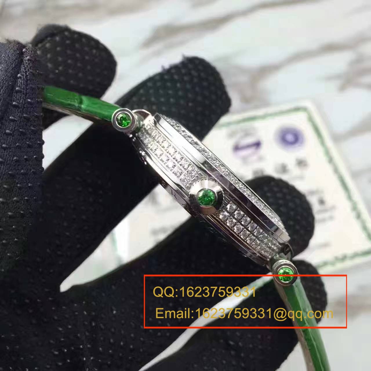 法兰克.穆勒DOUBLE MYSTERY系列42 DM D2R CD 白盘绿色 watchband  女士 wrist watch  / FLBF015