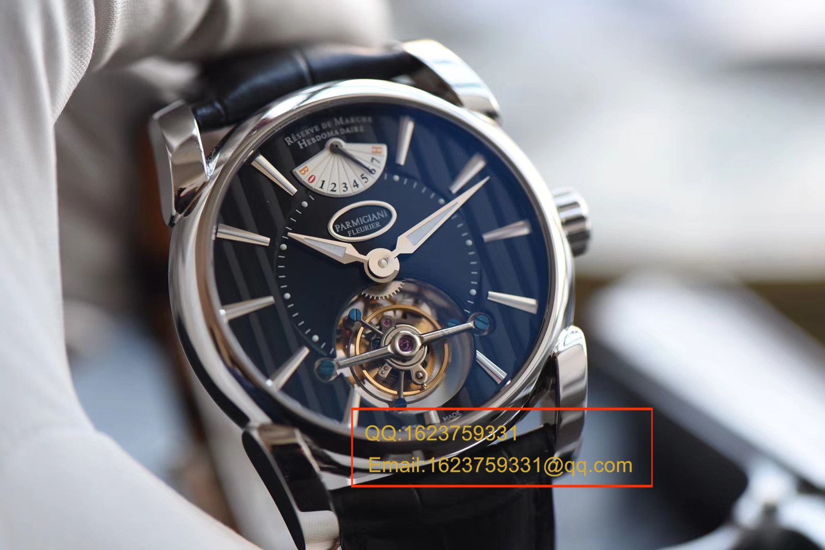 【BM一比一超A高仿手表】 Parmigiani T0URBlLL0N TONDA 42 Y0URBlLL0N系列真飞轮(型号PF600695)  / PMDE016