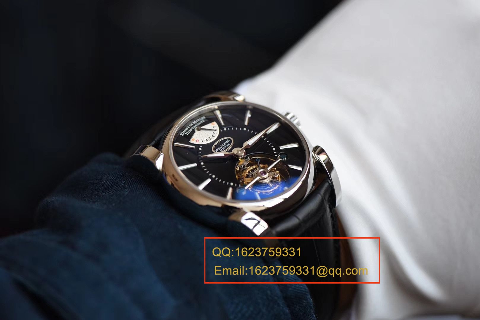 【BM一比一超A高仿手表】 Parmigiani T0URBlLL0N TONDA 42 Y0URBlLL0N系列真飞轮(型号PF600695)  / PMDE016