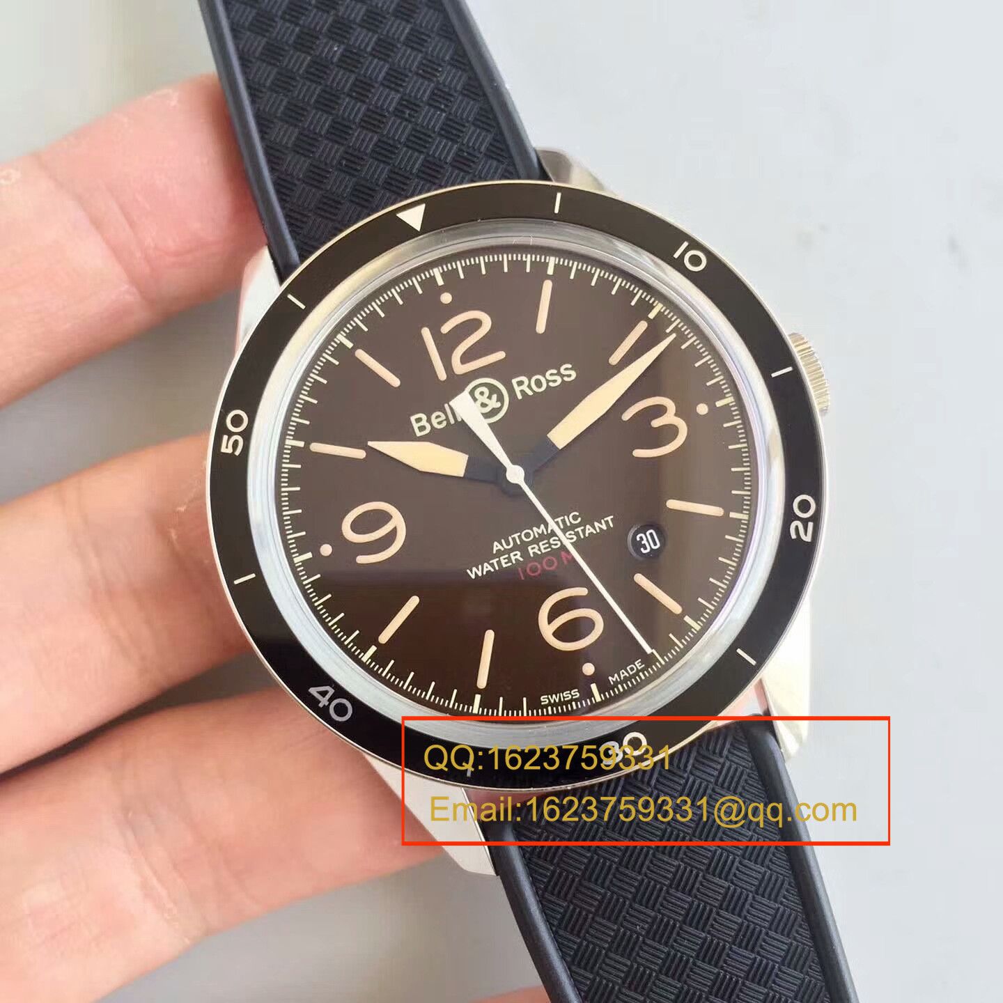 【BM1:1 top 精高仿手表】 Bell & Ross VINTAGE 系列BR 123 SPORT HERITAGE wrist watch 《正皮 watchband  》 / BLS009