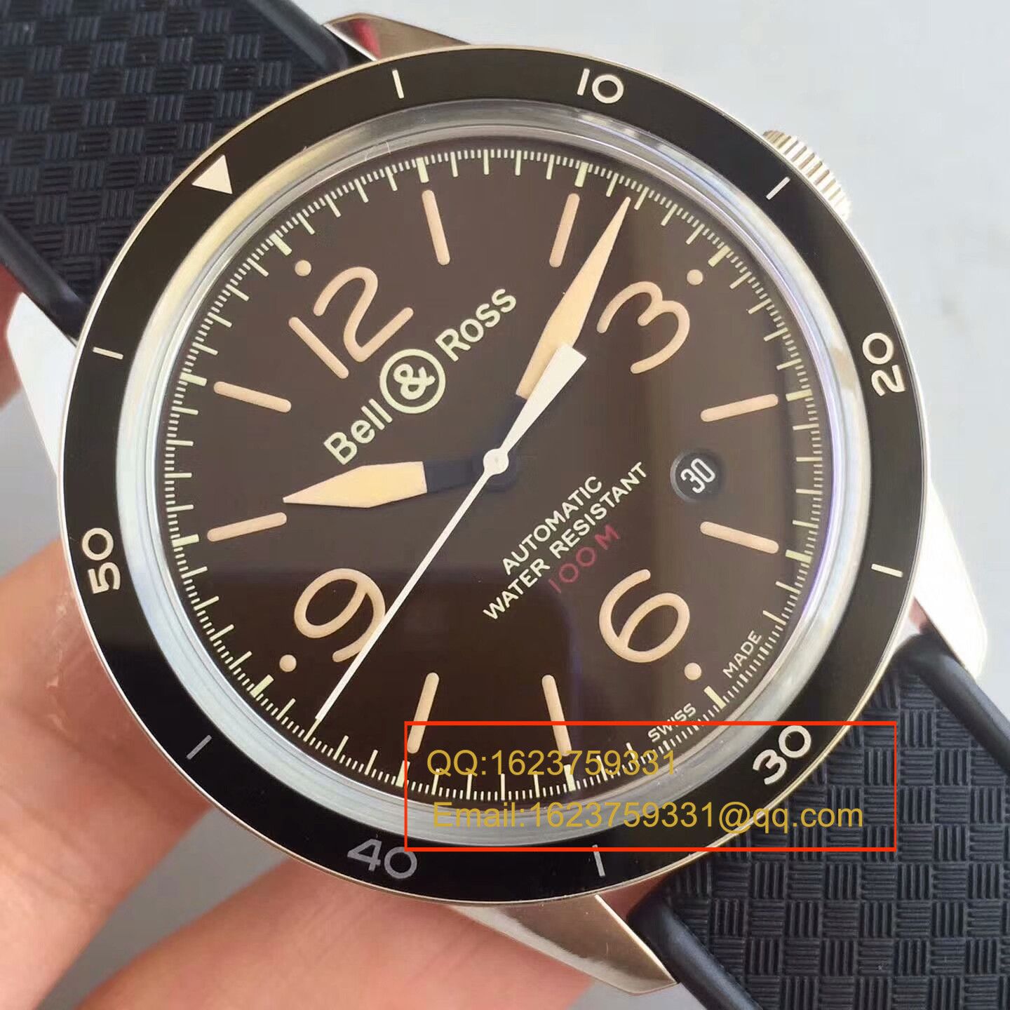 【BM1:1 top 精高仿手表】 Bell & Ross VINTAGE 系列BR 123 SPORT HERITAGE wrist watch 《正皮 watchband  》 / BLS009