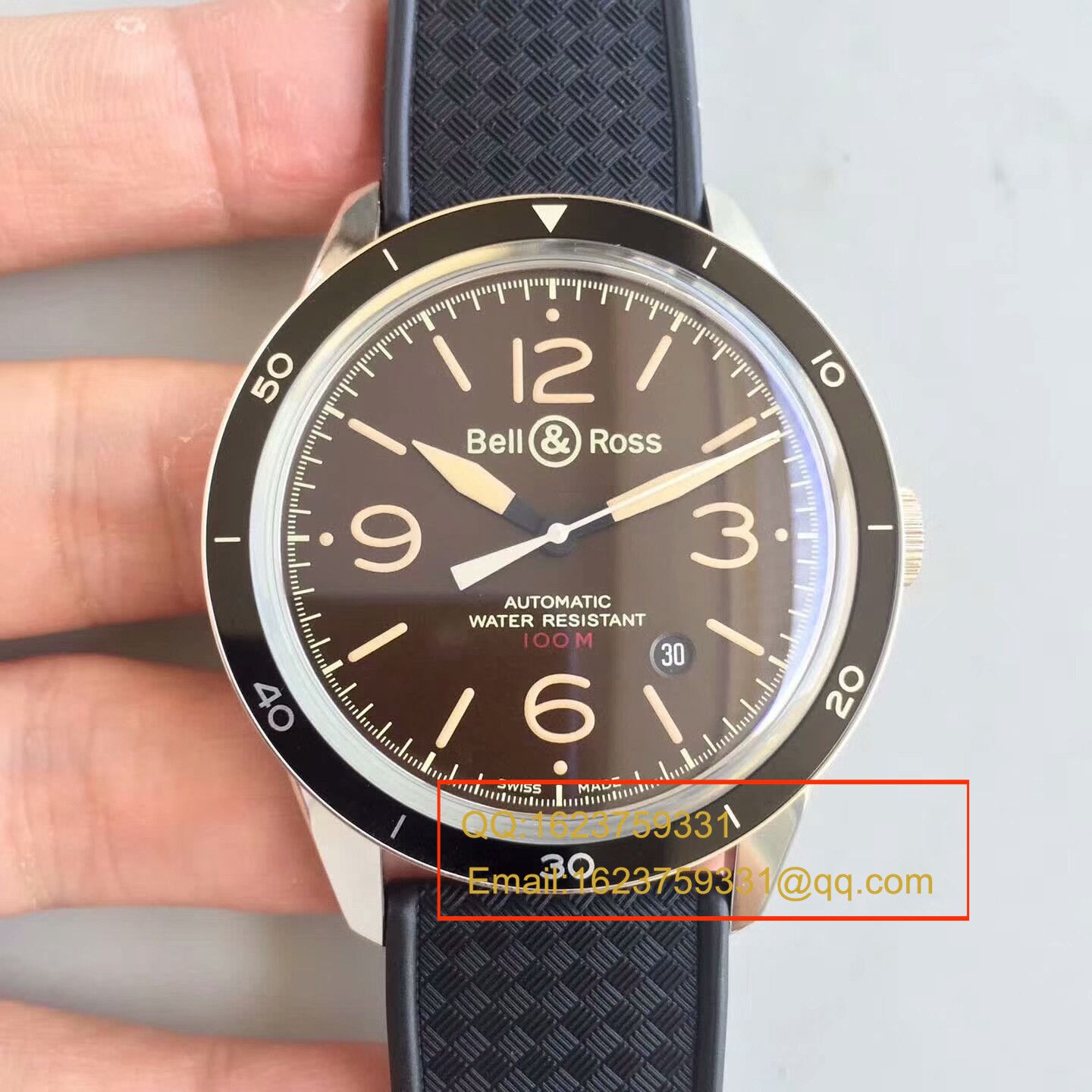 【BM1:1 top 精高仿手表】 Bell & Ross VINTAGE 系列BR 123 SPORT HERITAGE wrist watch 《正皮 watchband  》 / BLS009