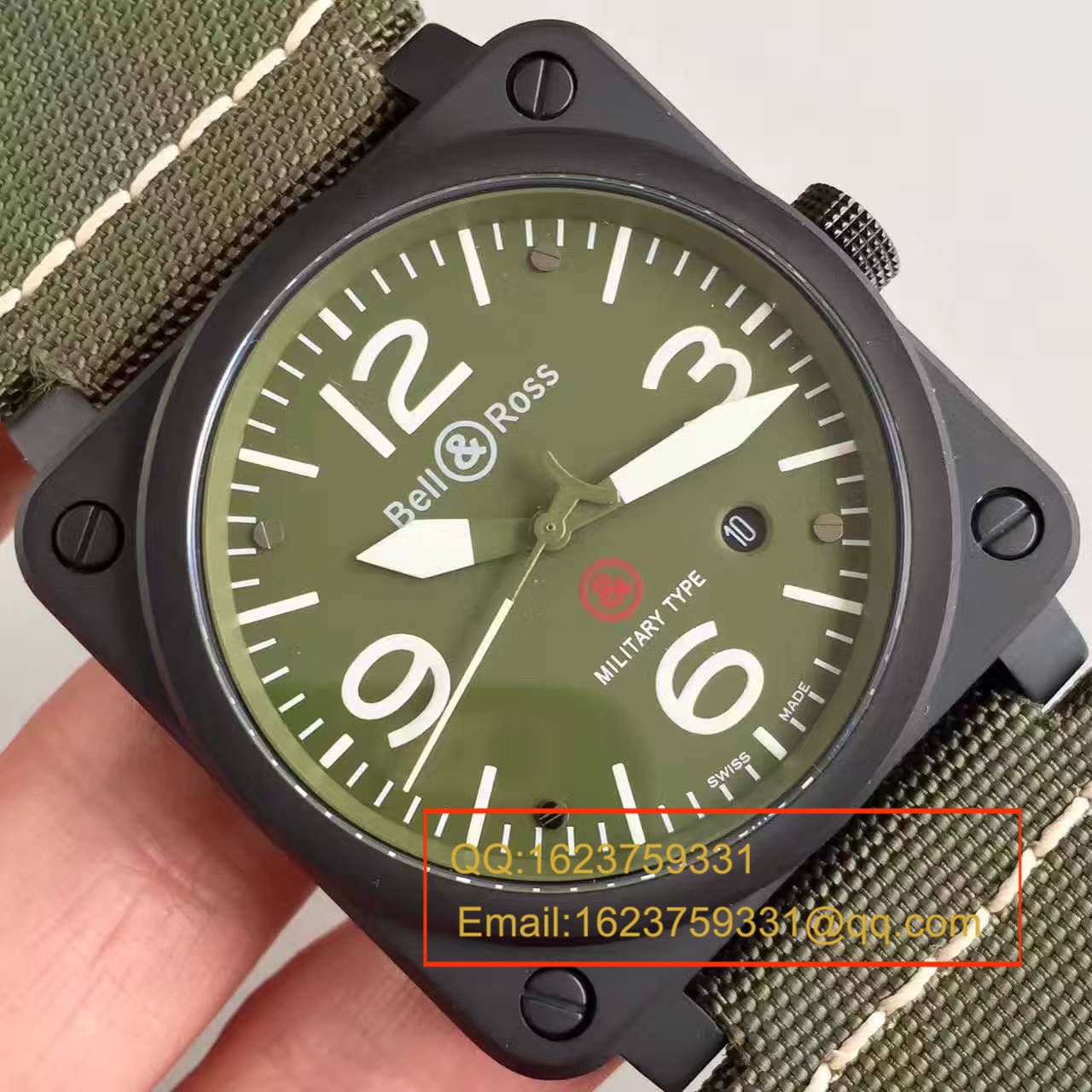 【BR Factory  top 复刻高仿手表】 Bell & Ross AVIATION系列BR 03-92 Military Carbon wrist watch  / BLS007