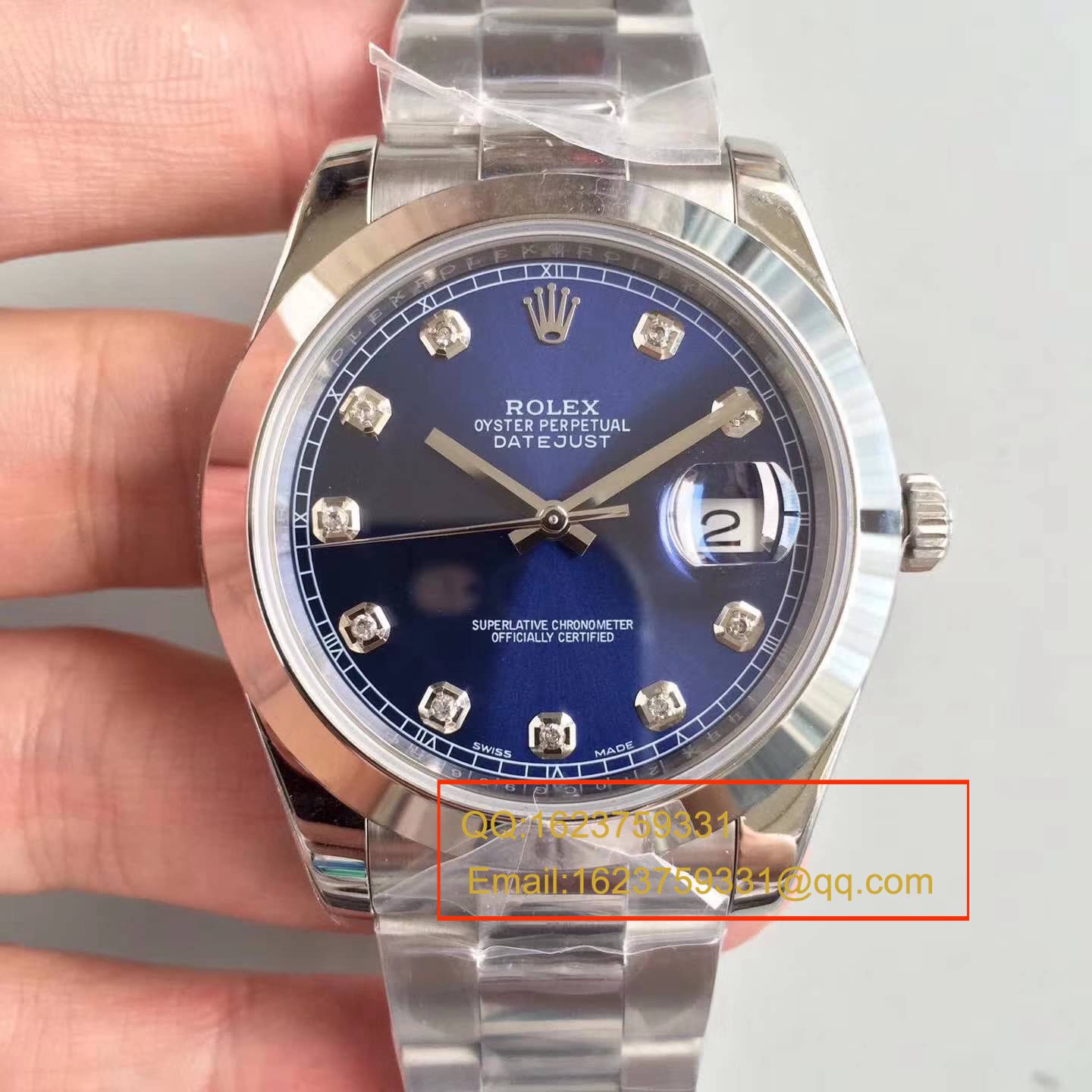 【 Video analysis N Factory 一比一复刻高仿手表】 Rolex   Datejust 系列116234蓝盘镶嵌钻石 wrist watch  / RBD088