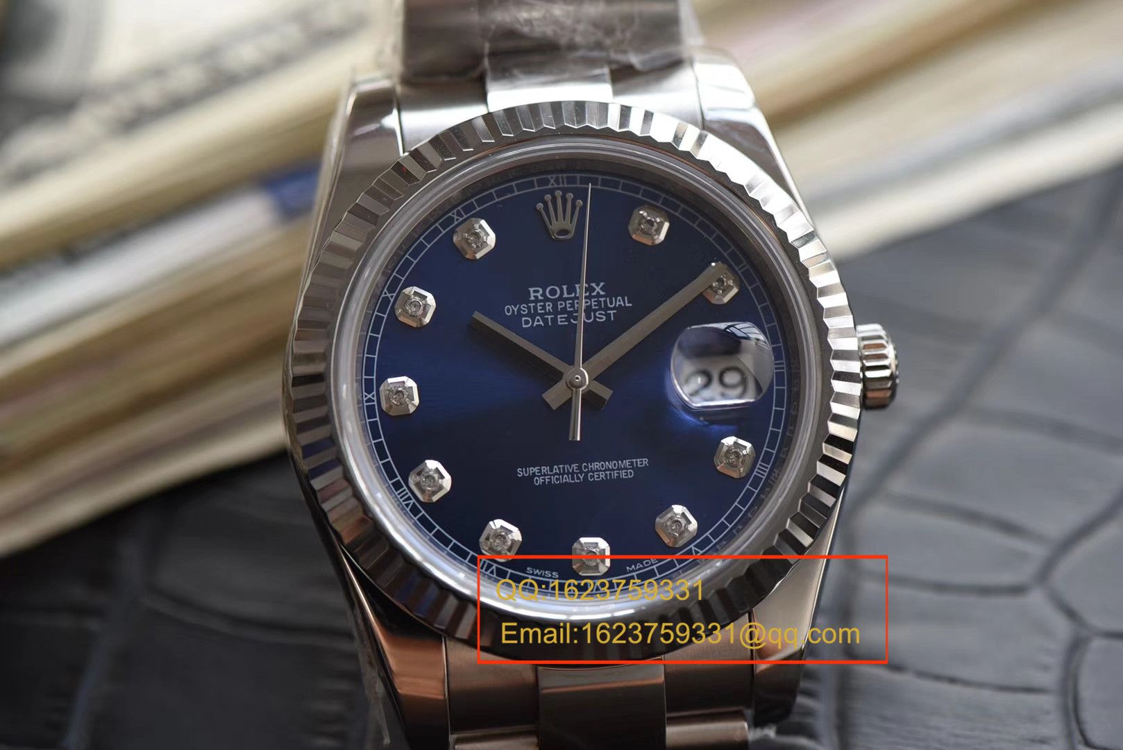 【 Video analysis N Factory 一比一复刻高仿手表】 Rolex   Datejust 系列116234蓝盘镶嵌钻石 wrist watch  / RBD088