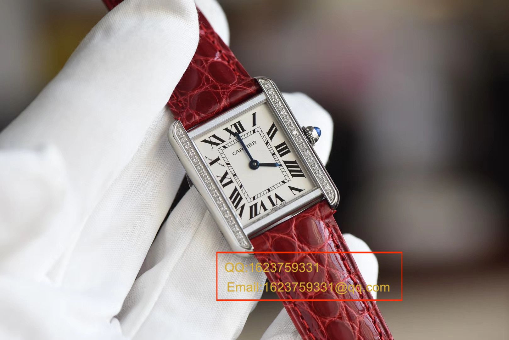 K11 Factory 出品！ top 完美复刻的 Cartier  TANK 坦克系列镶钻小号24×31版本 / KAD086