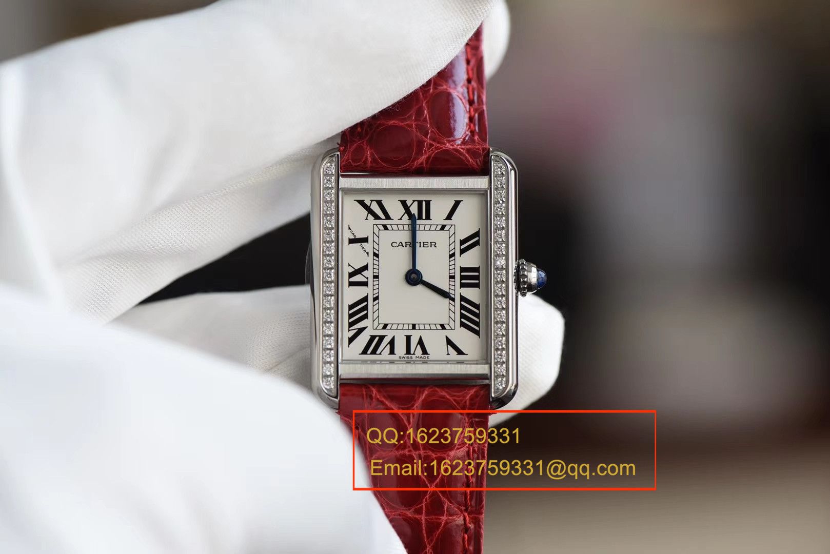 K11 Factory 出品！ top 完美复刻的 Cartier  TANK 坦克系列镶钻小号24×31版本 / KAD086