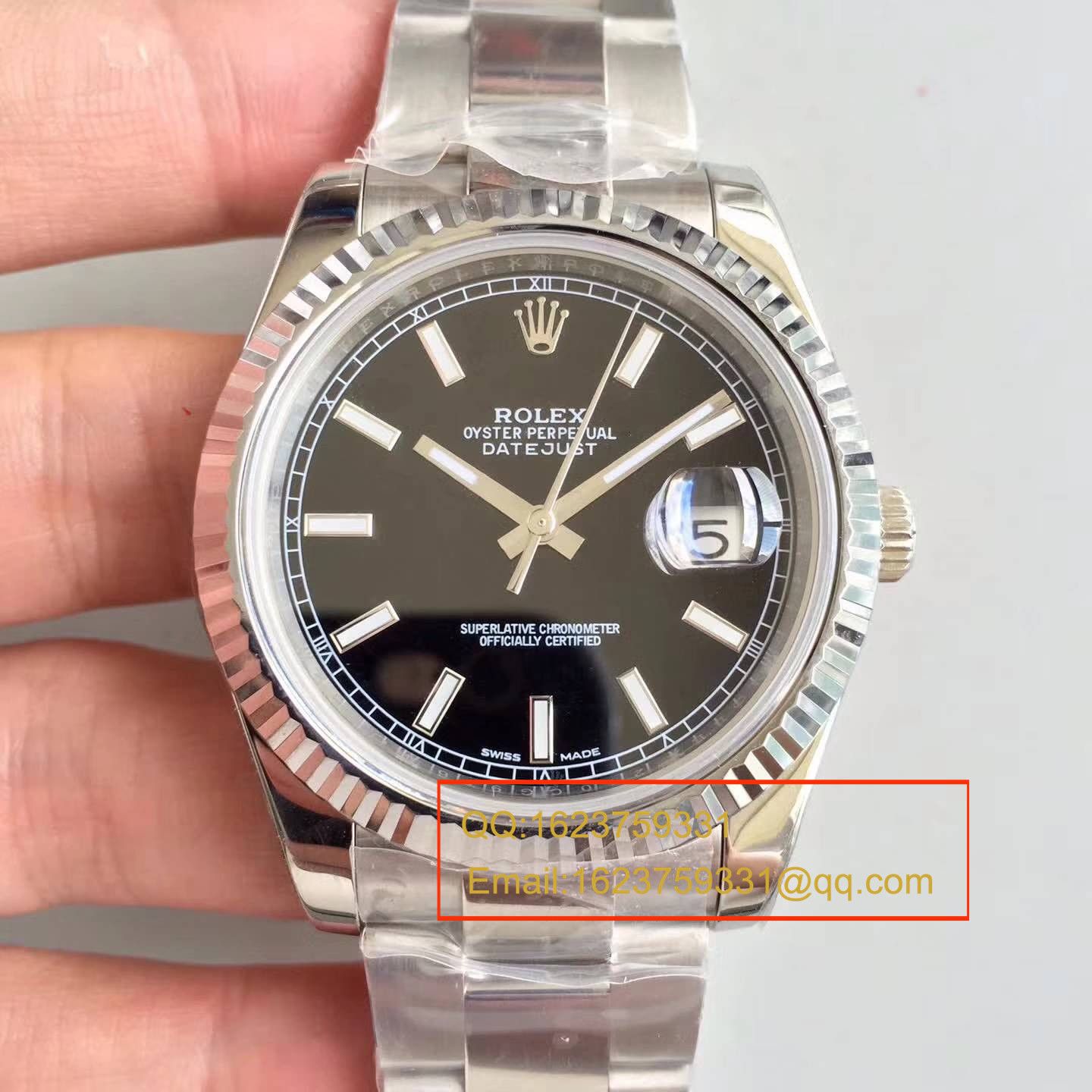 【N Factory 超A1:1高精仿手表】 Rolex   Datejust 系列116334-黑盘 wrist watch  / RBE093