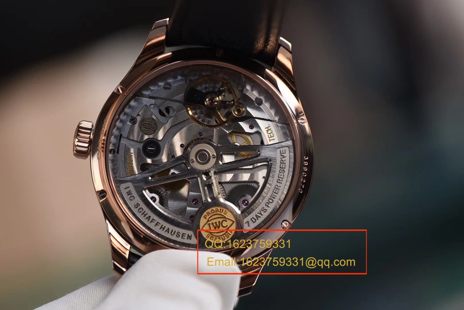 【YL一比一超A高仿手表】 IWC 葡萄牙年历 wrist watch  IWC 年历玫瑰金黑面款 / WG125
