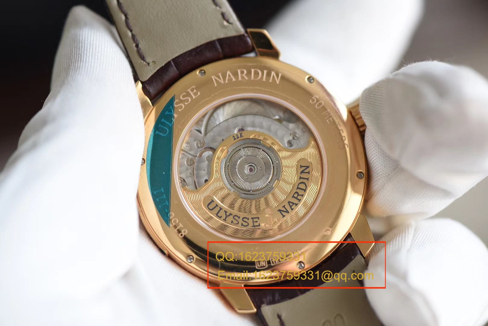 【FK一比一超A高仿手表】 Ulysse Nardin 鎏金系列8156-111-2/92 表圈镶钻 wrist watch  / YD011