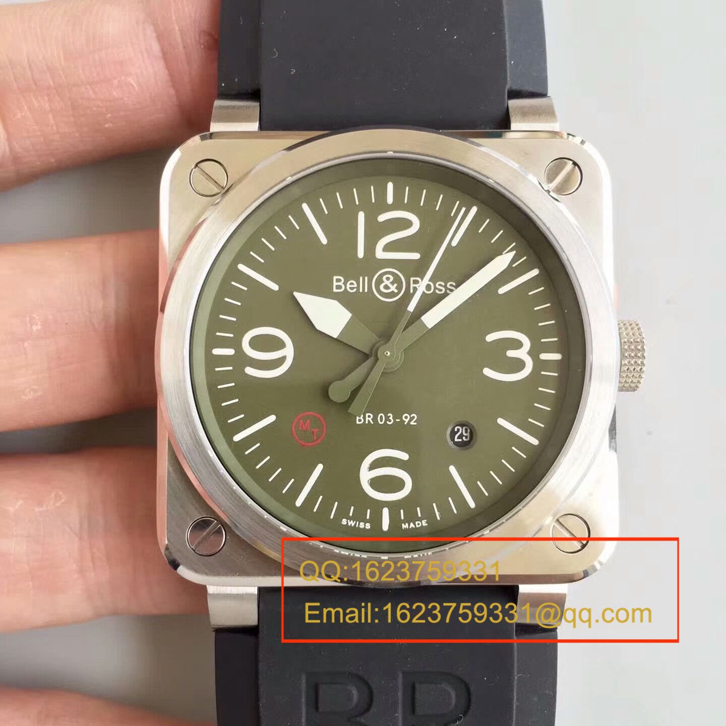 【BR1:1 top 高精仿手表】 Bell & Ross AVIATION系列 BR 03-92 BLACK CAMO wrist watch  / BLS011