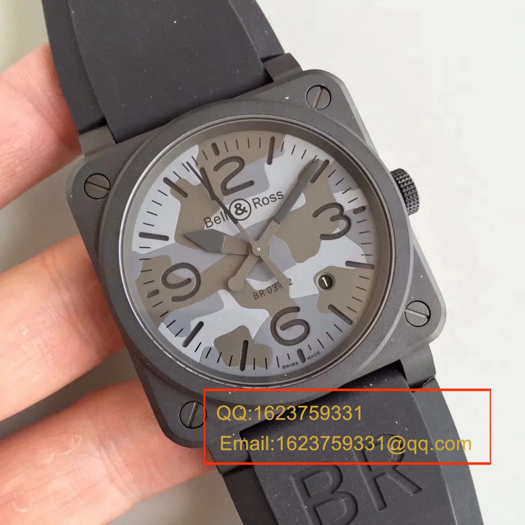 【BR1:1 top 高精仿手表】 Bell & Ross AVIATION系列 BR 03-92 BLACK CAMO wrist watch  / BLS011
