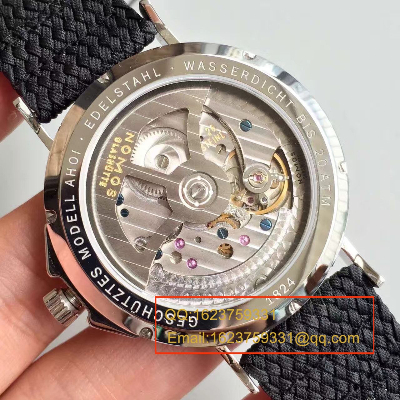 【OS Factory 一比一 top 复刻高仿手表】NOMOS（诺莫斯）Ahoi系列 550/551/552/553首款潜水表搭配尼龙带 wrist watch  / NO001