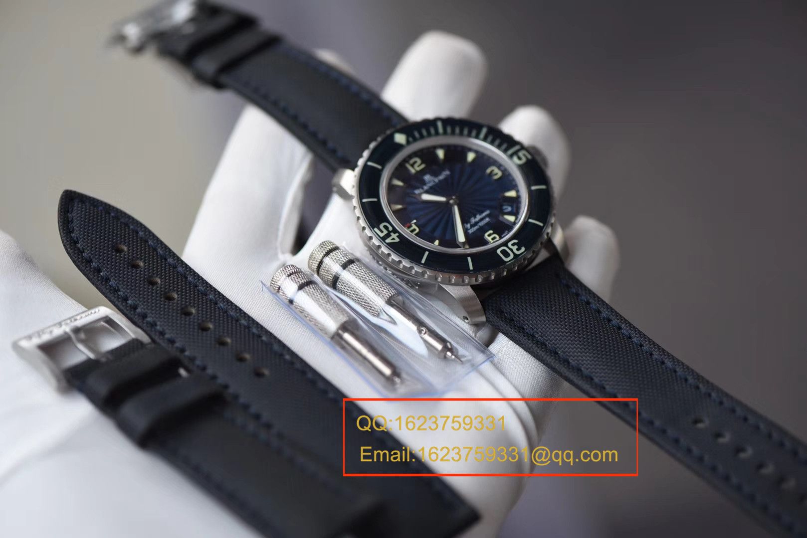 【 Video analysis ZF一比一超A高仿手表】Blancpain Blancpain  Fifty Fathoms 超薄 Movement 系列 5015D-1140-52B蓝面 wrist watch  / BP035