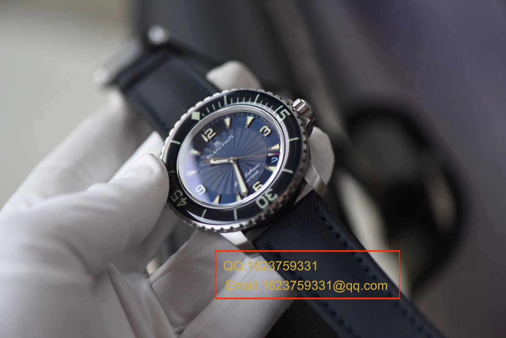 【 Video analysis ZF一比一超A高仿手表】Blancpain Blancpain  Fifty Fathoms 超薄 Movement 系列 5015D-1140-52B蓝面 wrist watch  / BP035