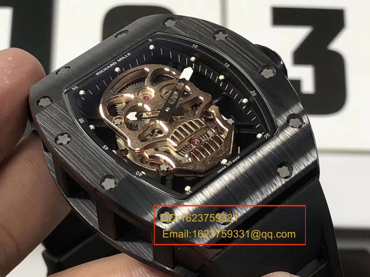【KV Factory 一比一超A高仿手表】RICHARD MILLE 男士系列RM 52-01潘玮柏同款金色骷髅头 wrist watch  / RM 52-01