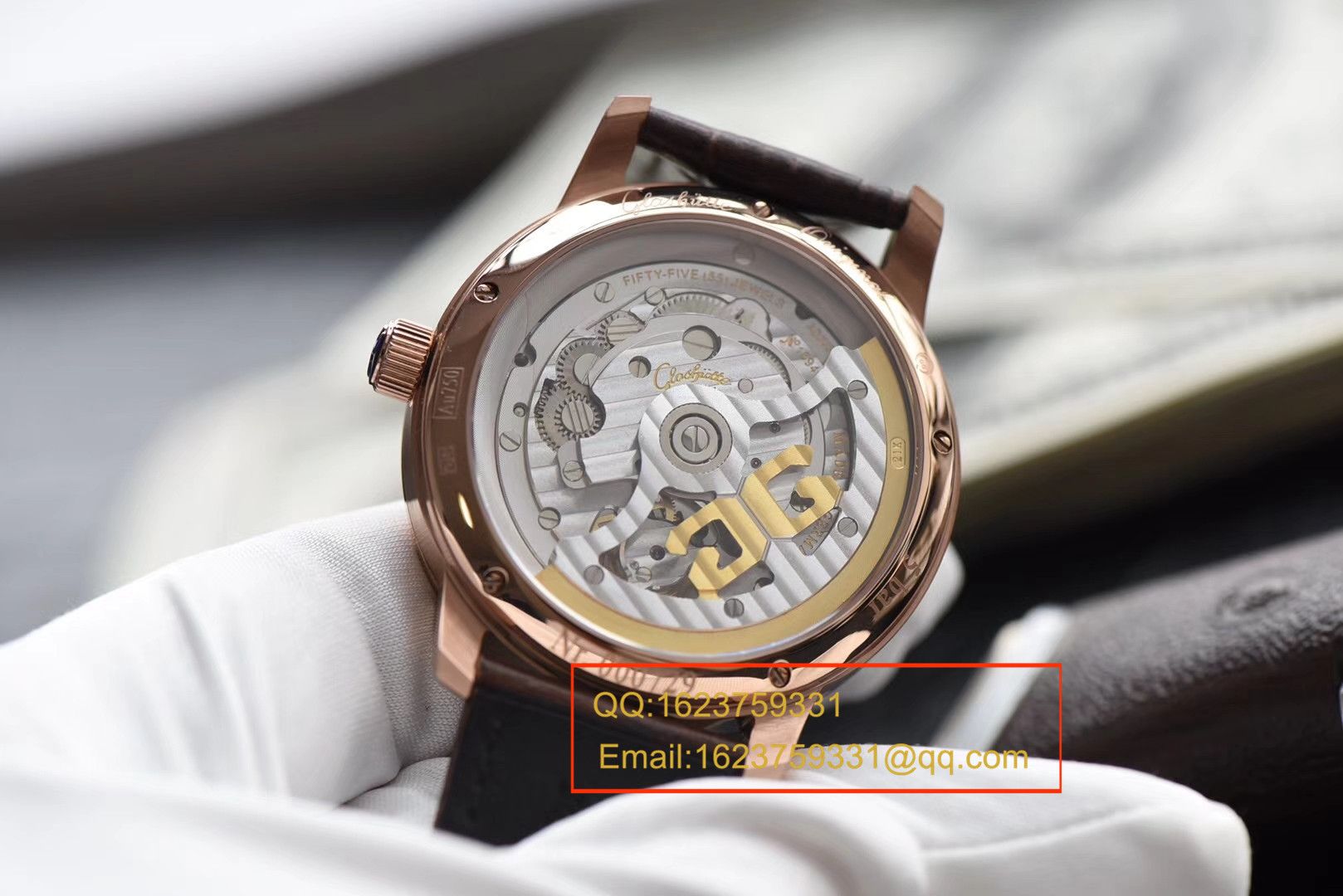 【 Video analysis TF一比一超A高仿手表】glashuette original原创Gelasudi Original艺术与工艺 议员 Tourbillon  wrist watch 系列金壳 / GLA051