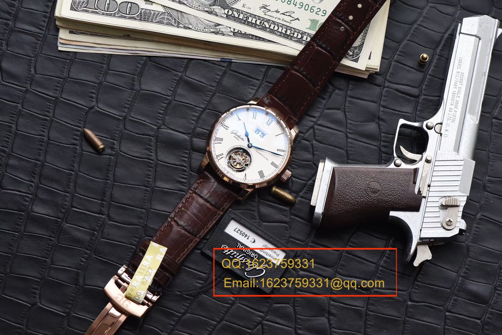 【 Video analysis TF一比一超A高仿手表】glashuette original原创Gelasudi Original艺术与工艺 议员 Tourbillon  wrist watch 系列金壳 / GLA051