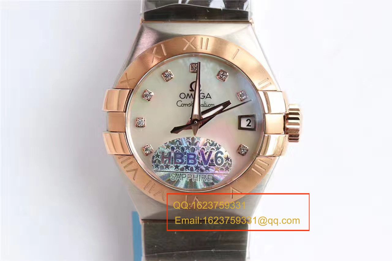 【HBBV6 Factory 一比一超A高仿 wrist watch 】OMEGA Constellation 系列PLUMA轻羽 wrist watch 123.10.27.20.57.001女士机械 / M287
