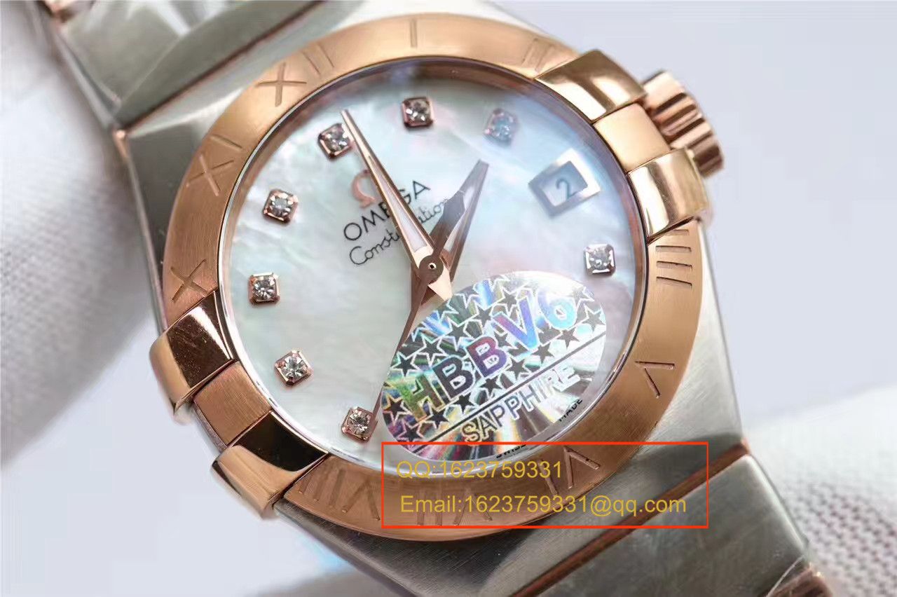 【HBBV6 Factory 一比一超A高仿 wrist watch 】OMEGA Constellation 系列PLUMA轻羽 wrist watch 123.10.27.20.57.001女士机械 / M287
