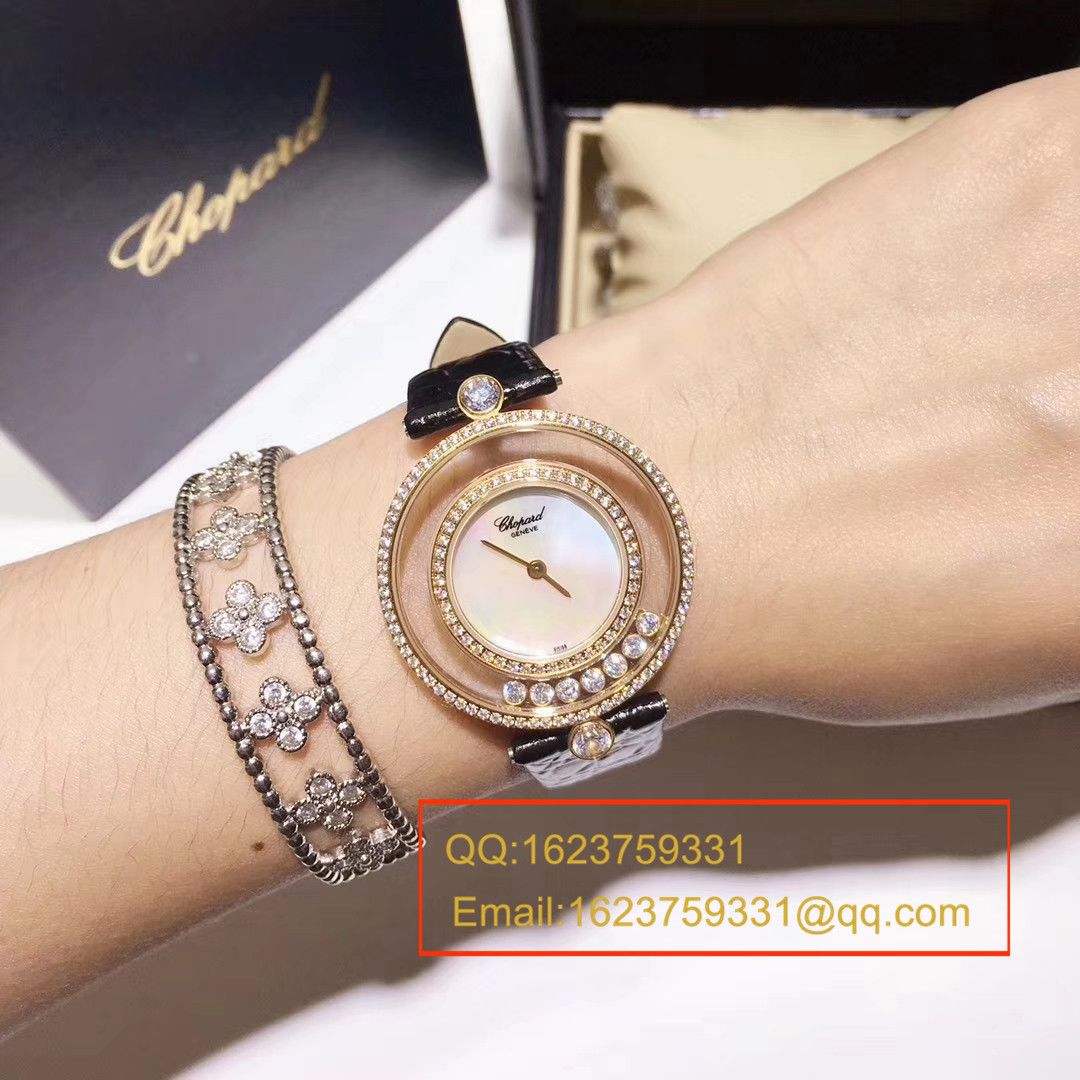  Chopard 四叶草高仿复刻HAPPY DIAMONDS系列203957-1201女士石英 wrist watch  / XB010