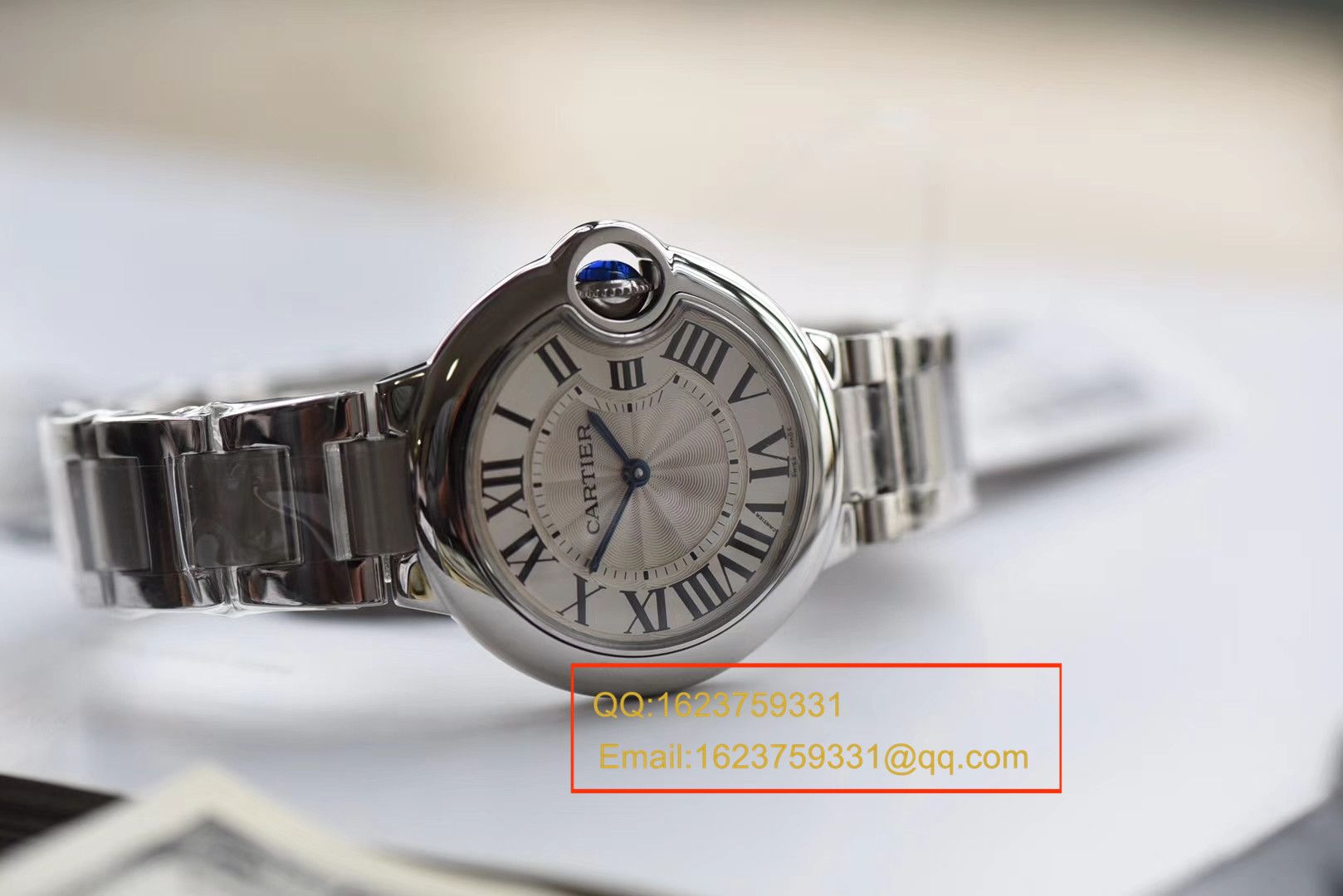 【独家视频测评V6 Factory 一比一高精仿手表】 Cartier  蓝气球系列W6920084女士33毫米石英 wrist watch  / KAC080