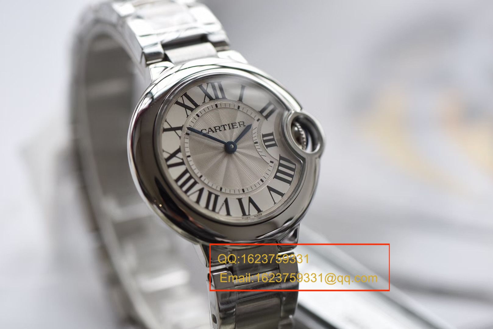 【独家视频测评V6 Factory 一比一高精仿手表】 Cartier  蓝气球系列W6920084女士33毫米石英 wrist watch  / KAC080