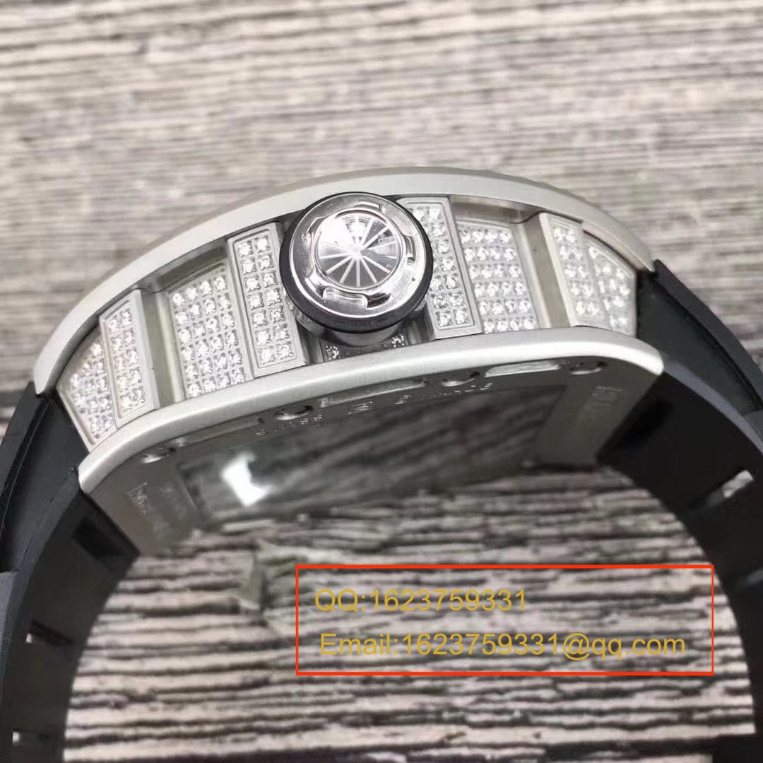 【KV一比一超A高仿手表】RICHARD MILLE RICHARD MILLE男士系列RM 052银色骷髅头满钻 wrist watch  / RM052C