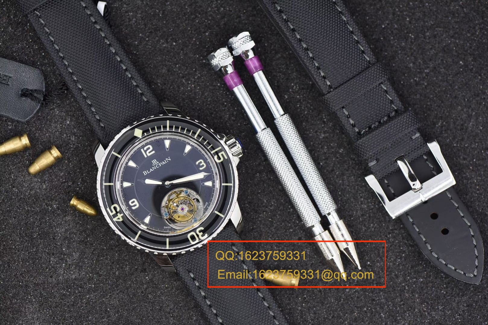 【 Video analysis ZF一比一超A高仿手表】Blancpain  Fifty Fathoms 系列 Tourbillon  wrist watch  / BPDH036