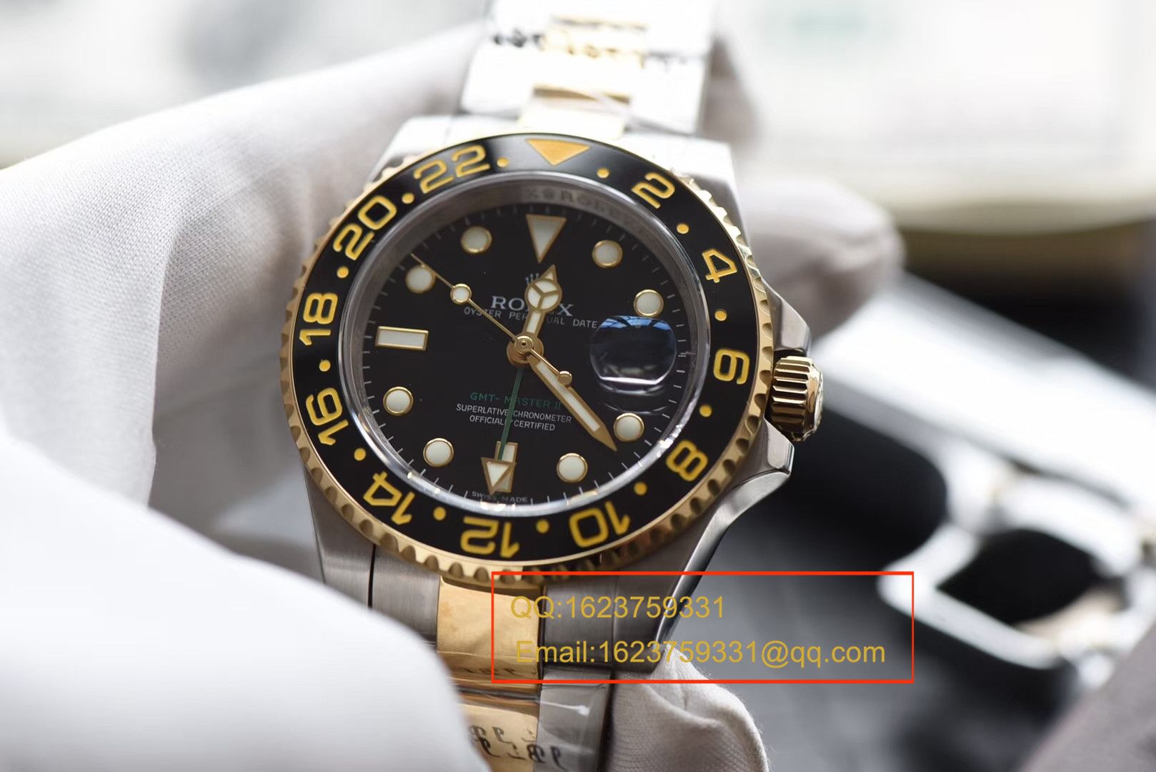 【N Factory V7版本一比一高精仿手表】 Rolex  GMT MASTER II系列116713-LN-78203 wrist watch 【可选择包金款】 / RBF132