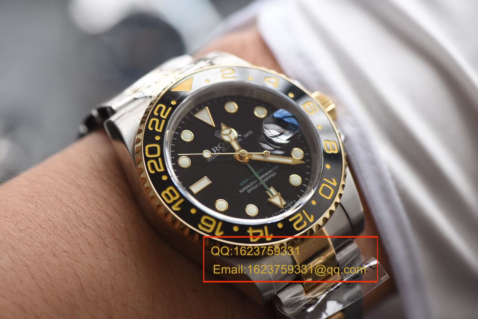 【N Factory V7版本一比一高精仿手表】 Rolex  GMT MASTER II系列116713-LN-78203 wrist watch 【可选择包金款】 / RBF132